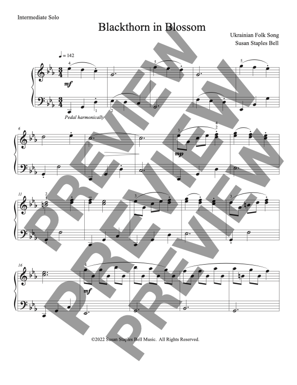 Blackthorn in Blossom, Intermediate Solo - Image 2