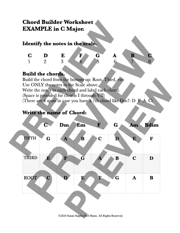 Chord Builder Worksheets - Image 3