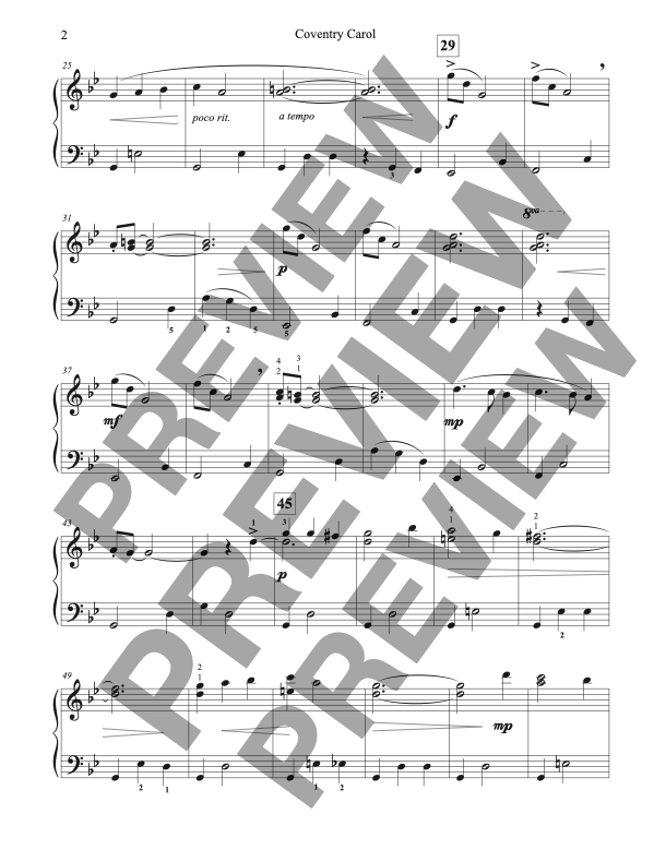 Coventry Carol, Solo - Image 3