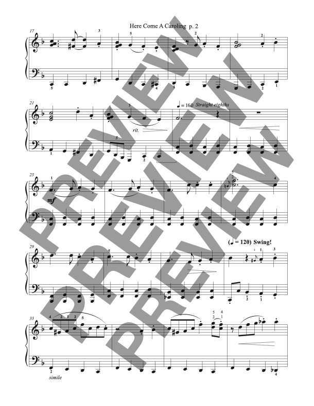 Here We Come A-Caroling, Jazzy Solo - Image 3