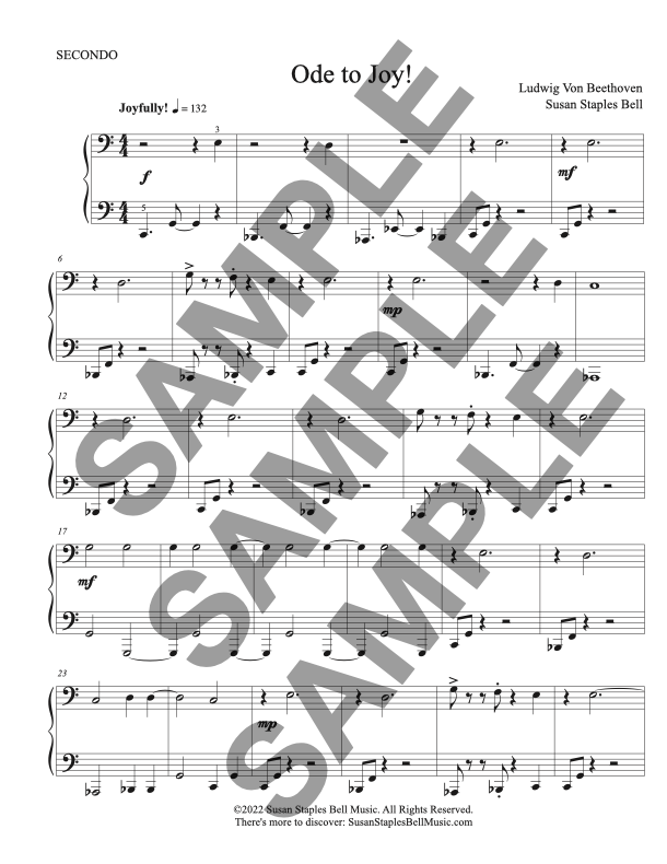 Ode to Joy! Early Intermediate Duet