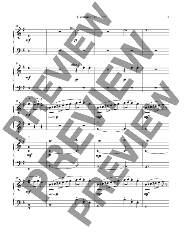 Ukrainian Bell Carol, Multi Level Ensemble - Image 4