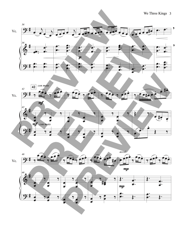 We Three Kings, Piano and Cello Duet - Image 4