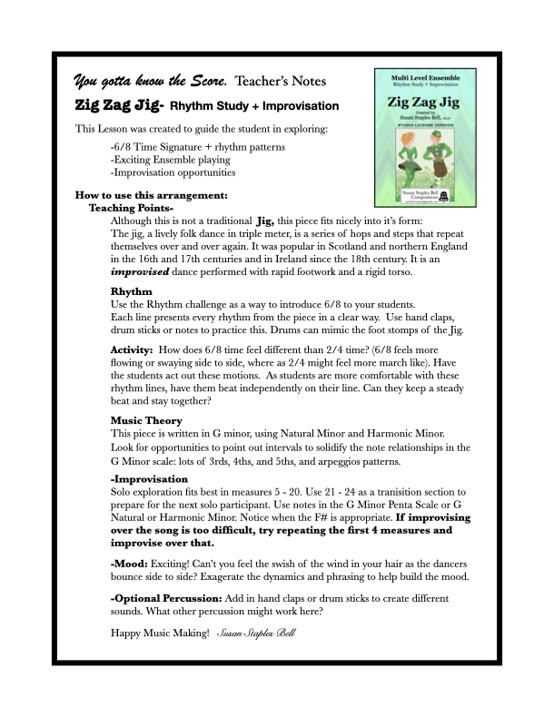 Zig Zag Jig, Multi Level Ensemble