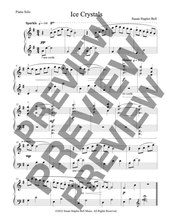 Ice Crystals, Solo – Susan Staples Bell Music