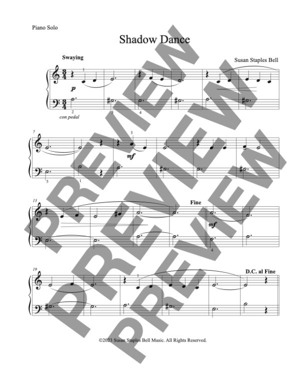 Shadow Dance, Solo – Susan Staples Bell Music