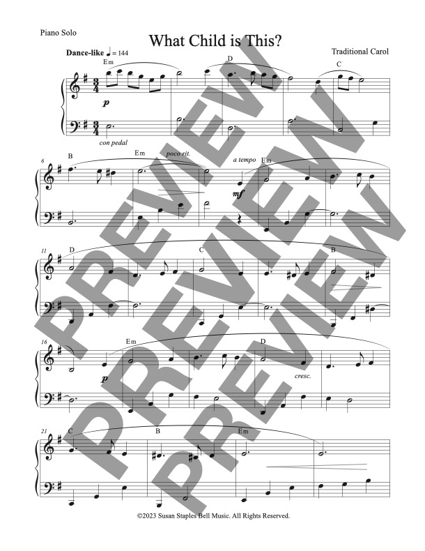 What Child is This? Solo with Chord Symbols - Image 2