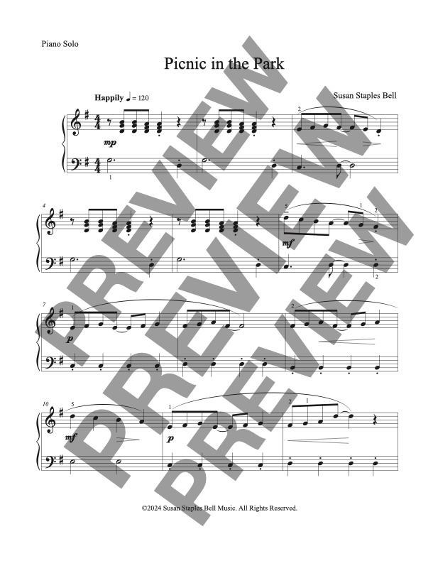 Picnic in the Park, Piano Solo