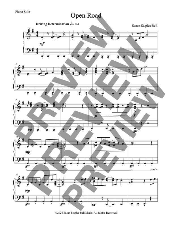Open Road, Piano Solo - Image 2