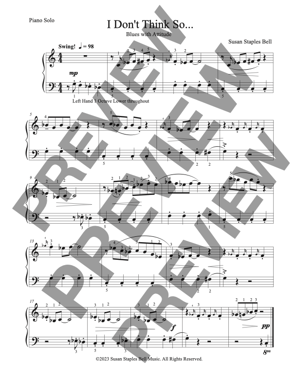 I Don’t Think So… Blues Solo
