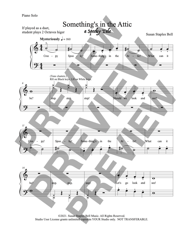 Something's in the Attic, Solo with Teacher Duet - Image 3