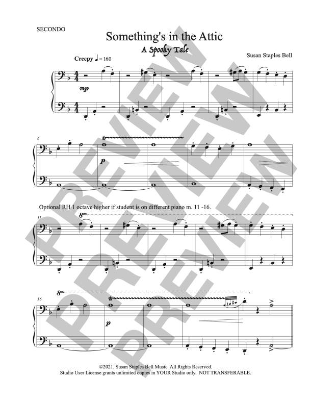 Something's in the Attic, Solo with Teacher Duet - Image 4