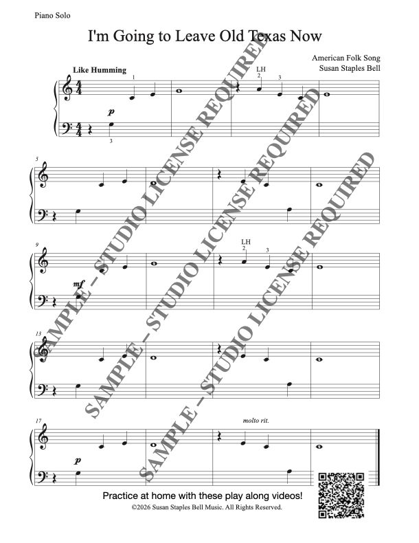 I'm Going to Old Texas Now, folk song - Image 3