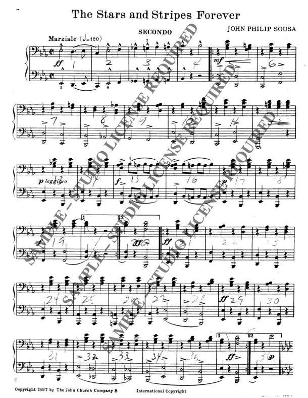The Stars and Stripes Forever, Piano Duet - Image 2