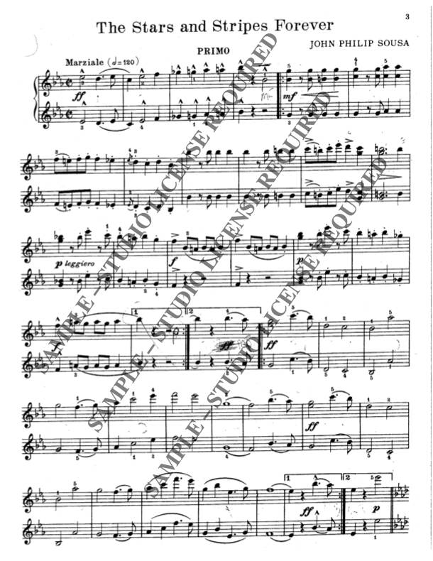 The Stars and Stripes Forever, Piano Duet - Image 3