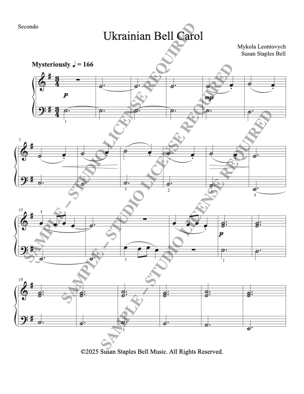 Ukrainian Bell Carol, Duet - Image 2