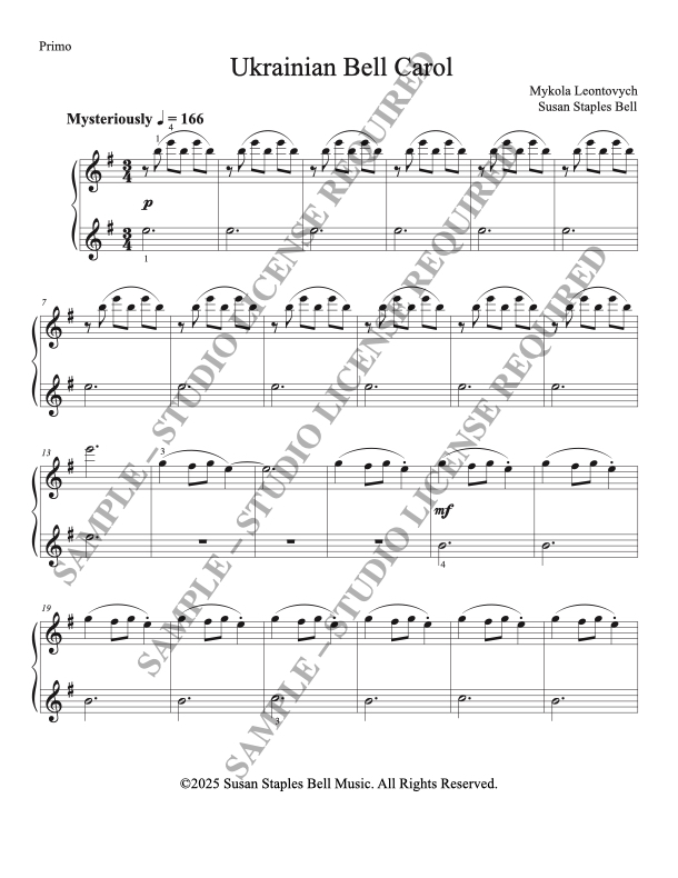 Ukrainian Bell Carol, Duet - Image 3