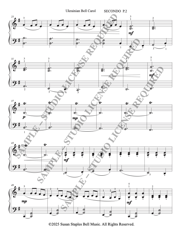 Ukrainian Bell Carol, Duet - Image 4