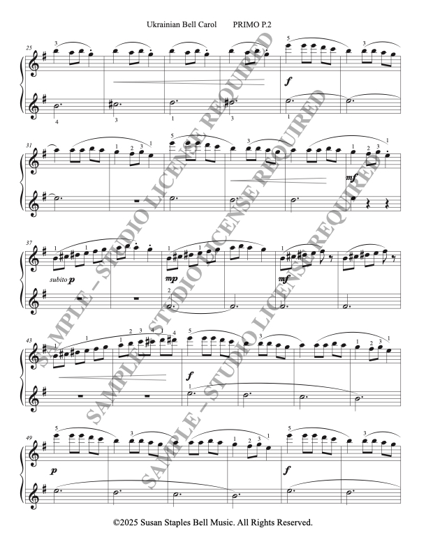 Ukrainian Bell Carol, Duet - Image 5